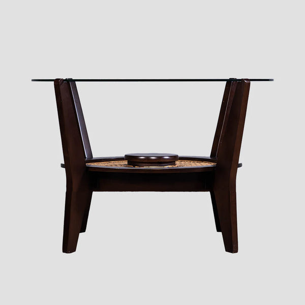 Petita Round Center Table With Glass Top