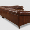 Petrolina Solid Wood Leather Sectional Sofa