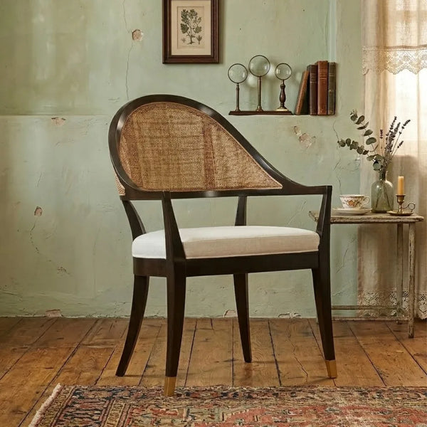 Picton Rattan Solid WoodArm Chair