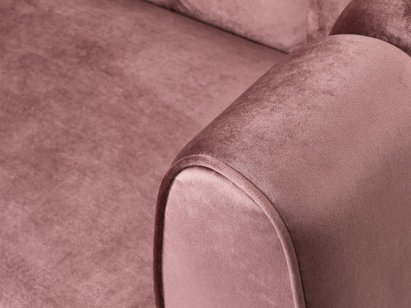 Elizabeth Premium Fabric 4 Seater Sofa ( Pink )