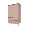 Pink Daisy Dream Kids Wooden Wardrobe