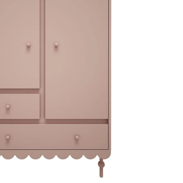 Pink Daisy Dream Kids Wooden Wardrobe