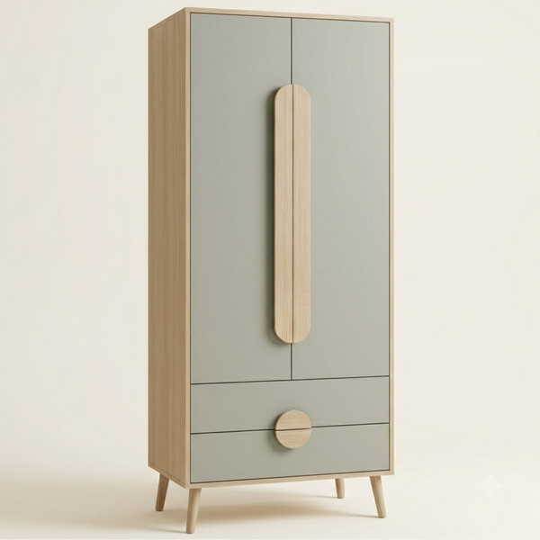 Planet Pockets Kids Wooden Wardrobe