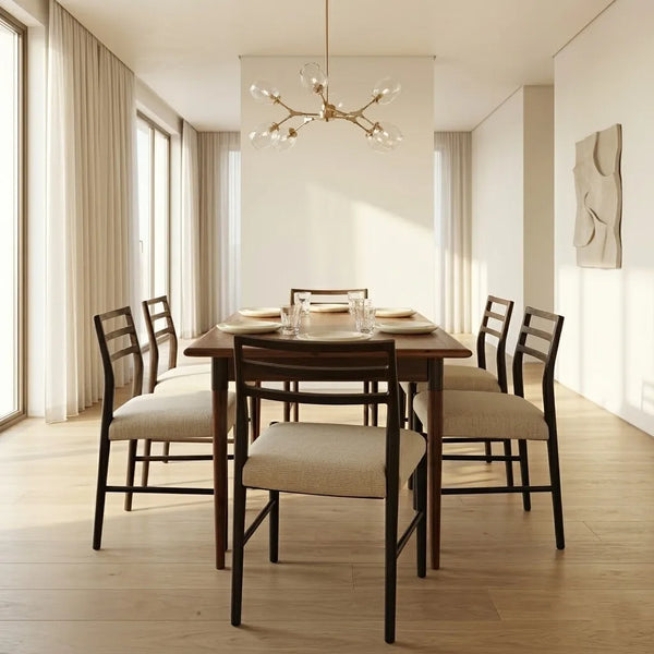 Plovdiv Solid Wood Rectangular Dining Table Set - All Sizes