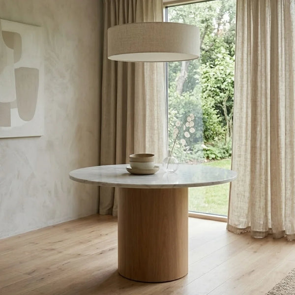 Portstewart White Disstress Wooden Round table