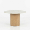 Portstewart White Disstress Wooden Round table