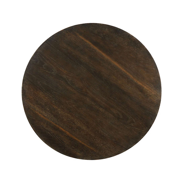 Modern Solid Wood and Iron Base Dining Table