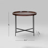 Prestwick Sheesham Solid Wood Round Metal End Table
