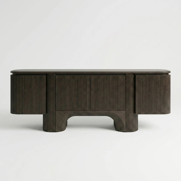 Prilep Solid Wood Fluted Side Board