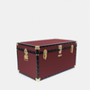 Pristina Leather Trunk Coffee Table (Burgundy)