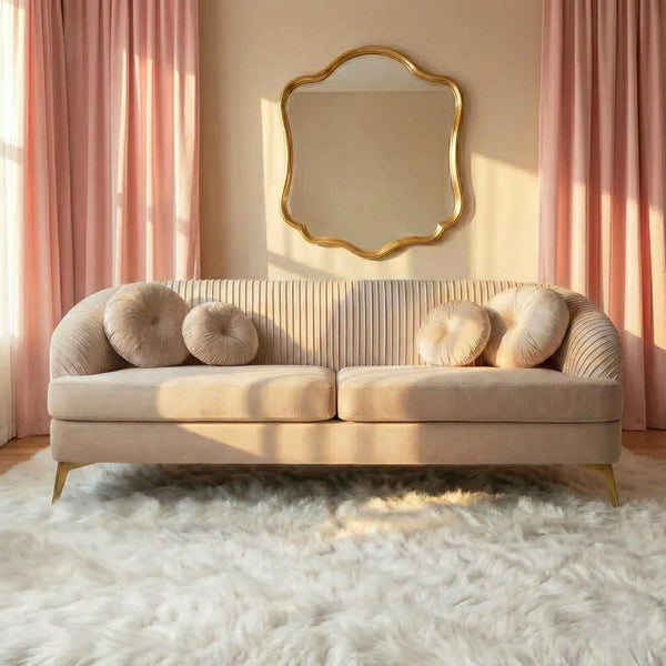 Queens 3 Seater Velvet Sofa