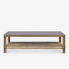 Rustique Cane Coffee Table (Brown Oak Finish)