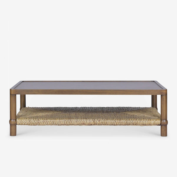 Rustique Cane Coffee Table (Brown Oak Finish)