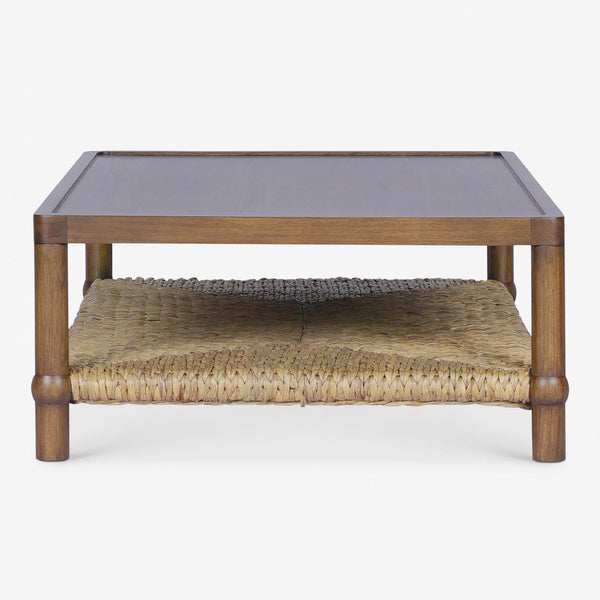 Rustique Cane Coffee Table (Brown Oak Finish)