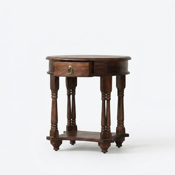 Rajasthani Classy Meadow Sheesham Wood Side Table