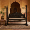 Rajwadi Mango Solid Wood Black Finish 2 Seater Swing Chair