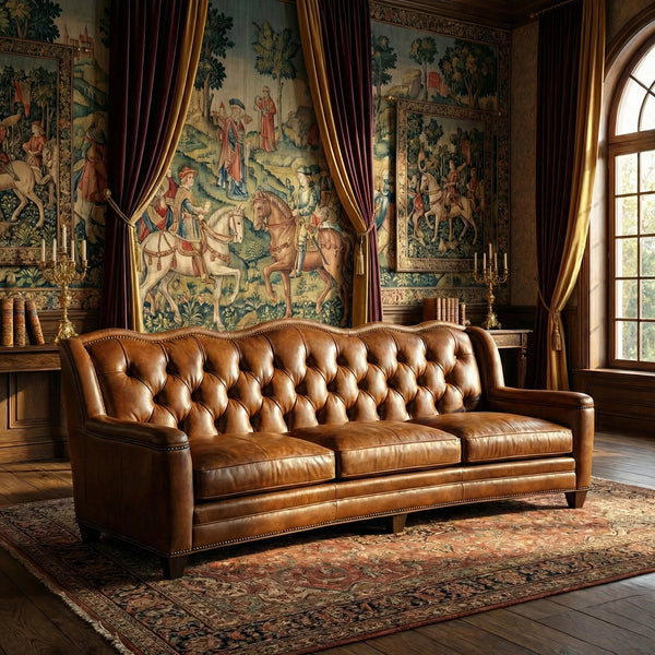 Raleigh 3 Seater Leather Sofa