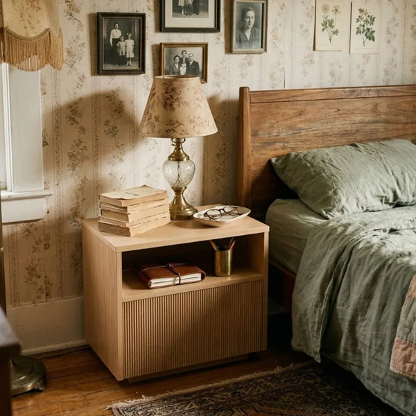 Recife Solid Wood Nightstand Table