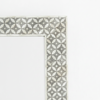 Rectangular Grey Geometric Mirror - Bone Inlay