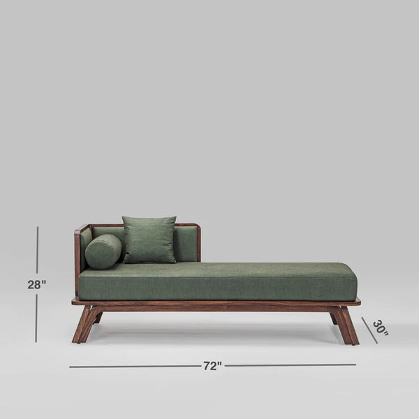 Reims Solid Wood Chaise Lounge