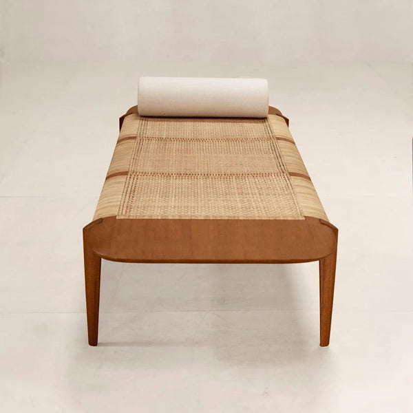 Riga Cane Teak Wood Daybed