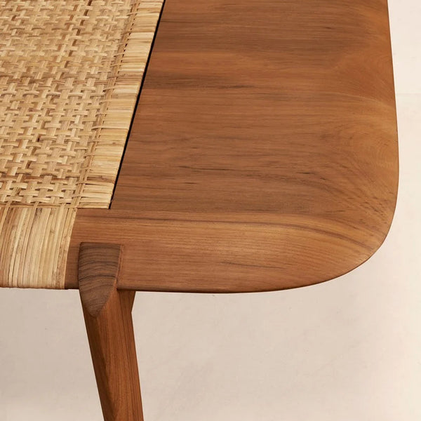 Riga Cane Teak Wood Daybed