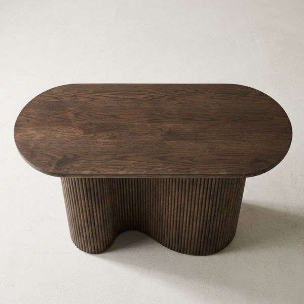 Riverside Solid Wood Fluted Console Table