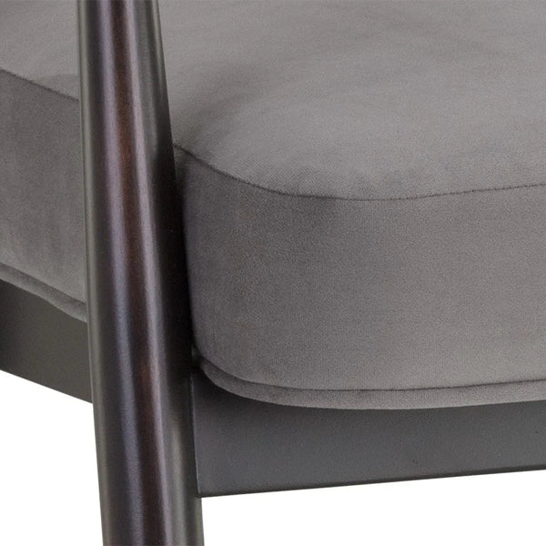 Robina Solid Wood With Velvet Arm Chair