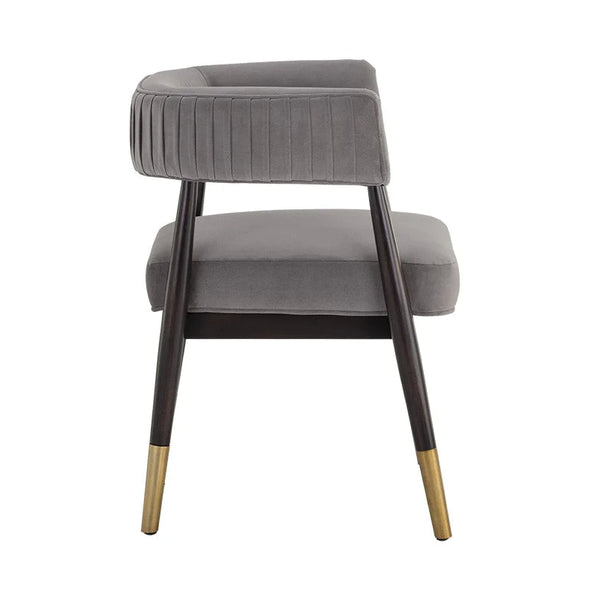 Robina Solid Wood With Velvet Arm Chair