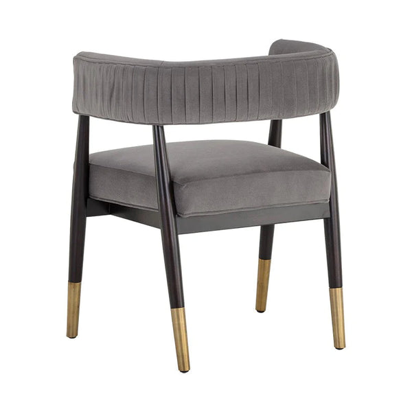 Robina Solid Wood With Velvet Arm Chair