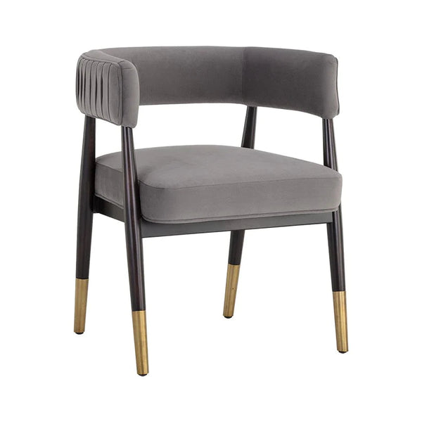 Robina Solid Wood With Velvet Arm Chair