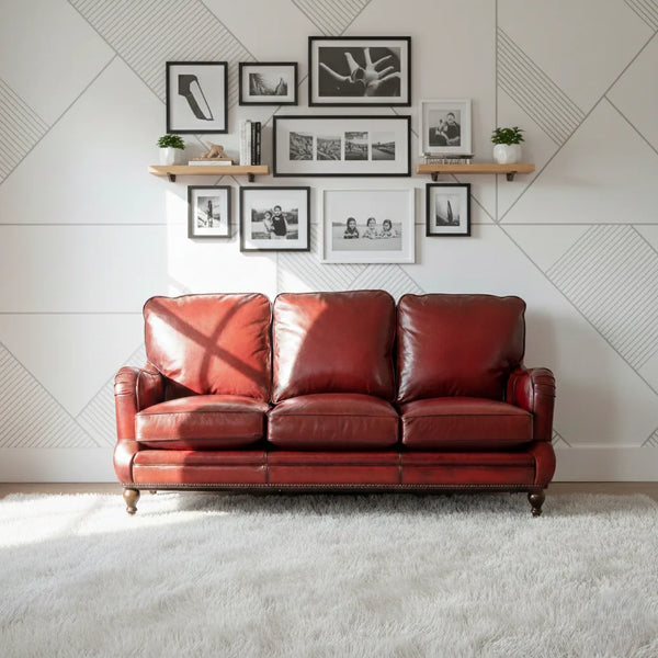 Rome 3 Seater Leather Sofa