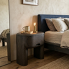 Rotterdam Oak Wood Bedside Table With 1 Drawer