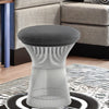 Modern Steel & Fabric Stool