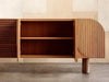 Modern Arched Multi Storage Sideboard Solid Wood Oak Finish