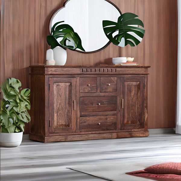 Classic Sheesham Wood Chocolate Finish Sideboard