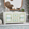 Jaipuri Hand Painted Floral Living Room Cabinet