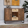 Rattan Modern Mango Wood Sideboard With Cane Work