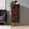 Picasso Dark Mango Wood 5 Drawers Tallboy Sideboard