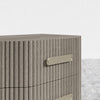 Stria Modern Oak Wood Bed Side Table (Grey Finish)