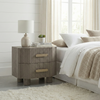 Stria Modern Oak Wood Bed Side Table (Grey Finish)