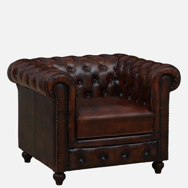 Salem Chesterfield Leather Sofa
