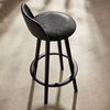 Sandown Modern Wooden Bar Chairs with Backs Fabric