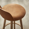 Sandown Modern Wooden Bar Chairs with Backs Fabric