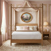 Santorini Oak Wood Poster Bed