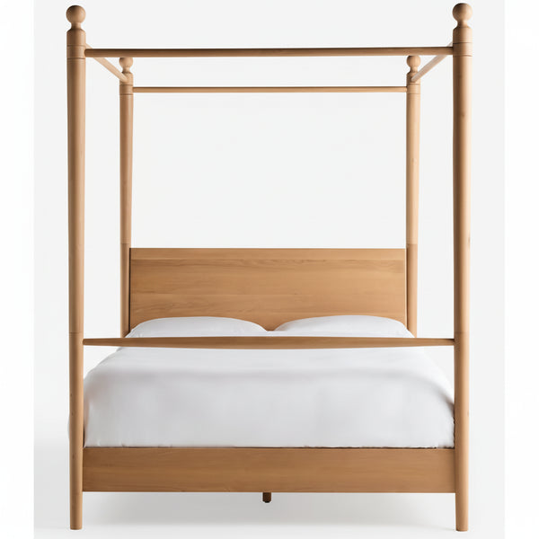 Santorini Oak Wood Poster Bed