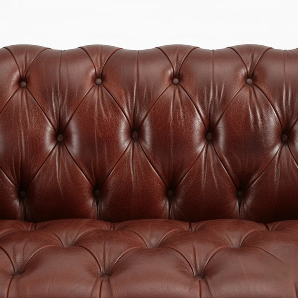 Scarlet Chesterfield 4- Seater Leather Sofa