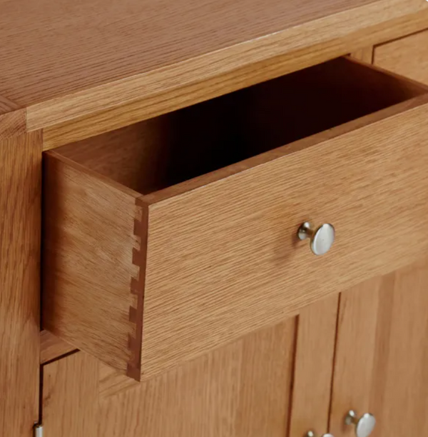 luxury Oak Wood Natural Small Sideboard