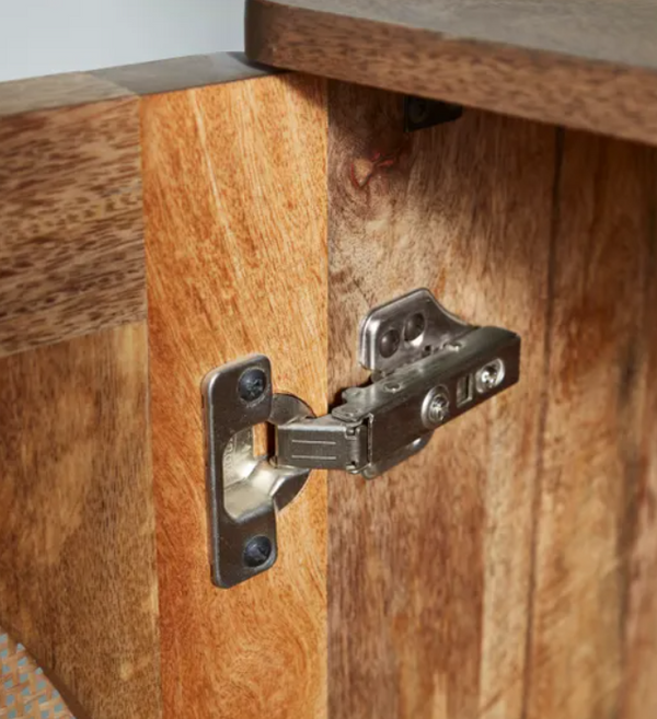 Rattan Dark Mango Wood Small Sideboard