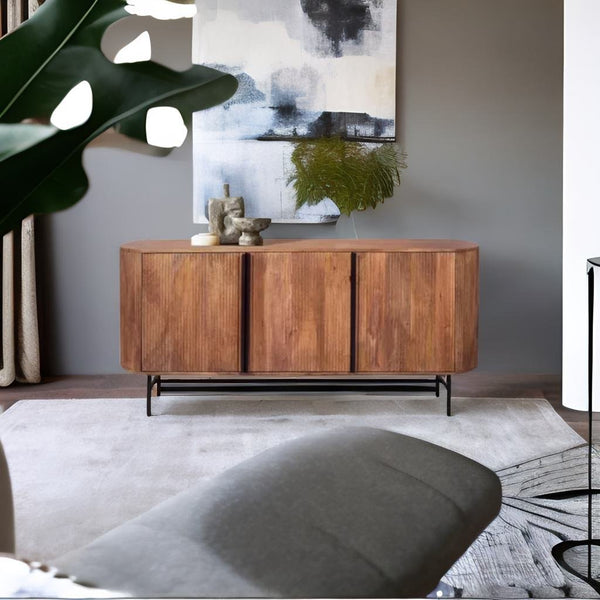 Modern Mango Wood Sideboard-Natural Finish